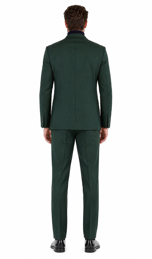 Oslo Hunter Green Slim Fit Notch Lapel 2 Piece Suit