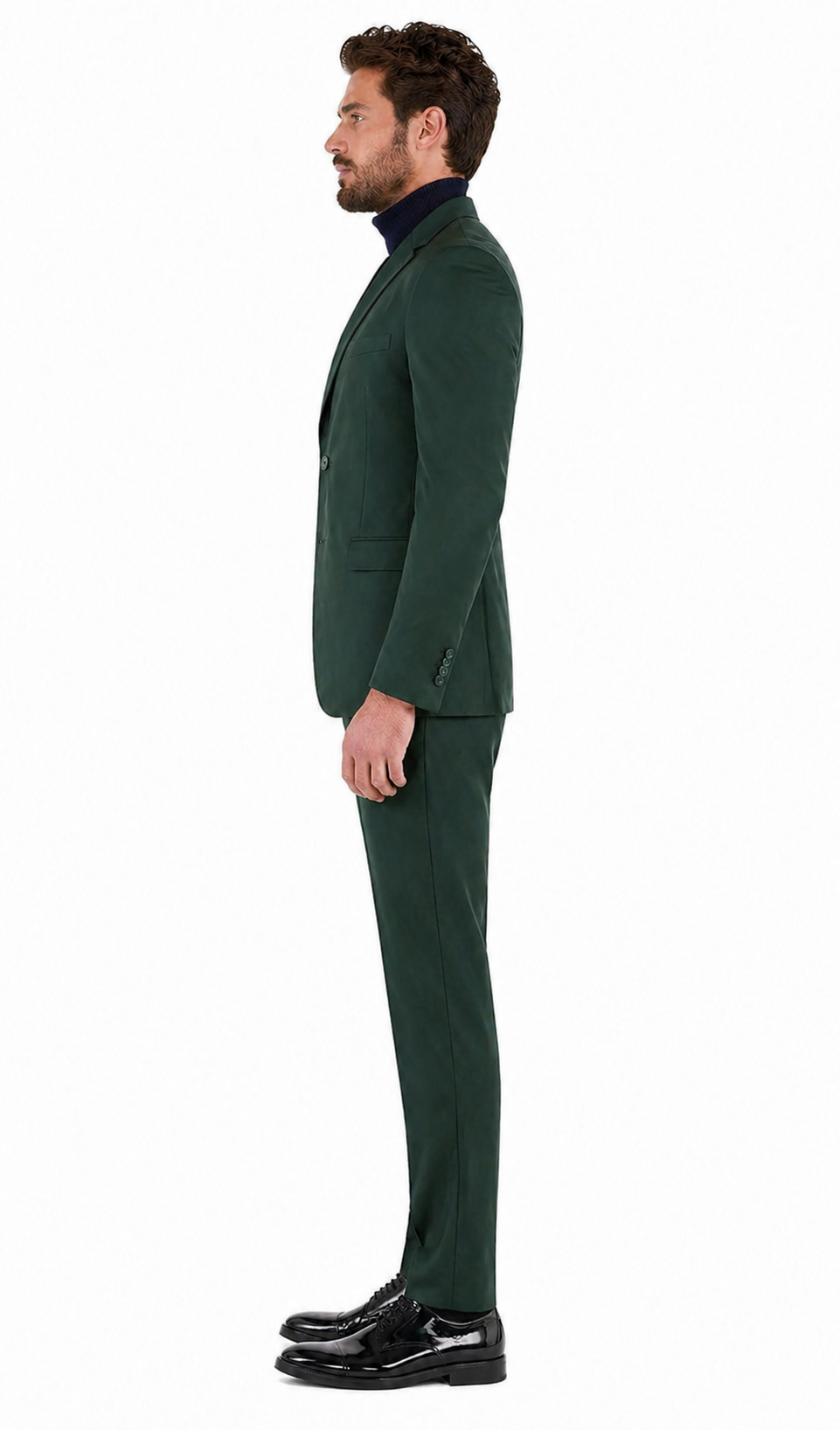 Oslo Hunter Green Slim Fit Notch Lapel 2 Piece Suit