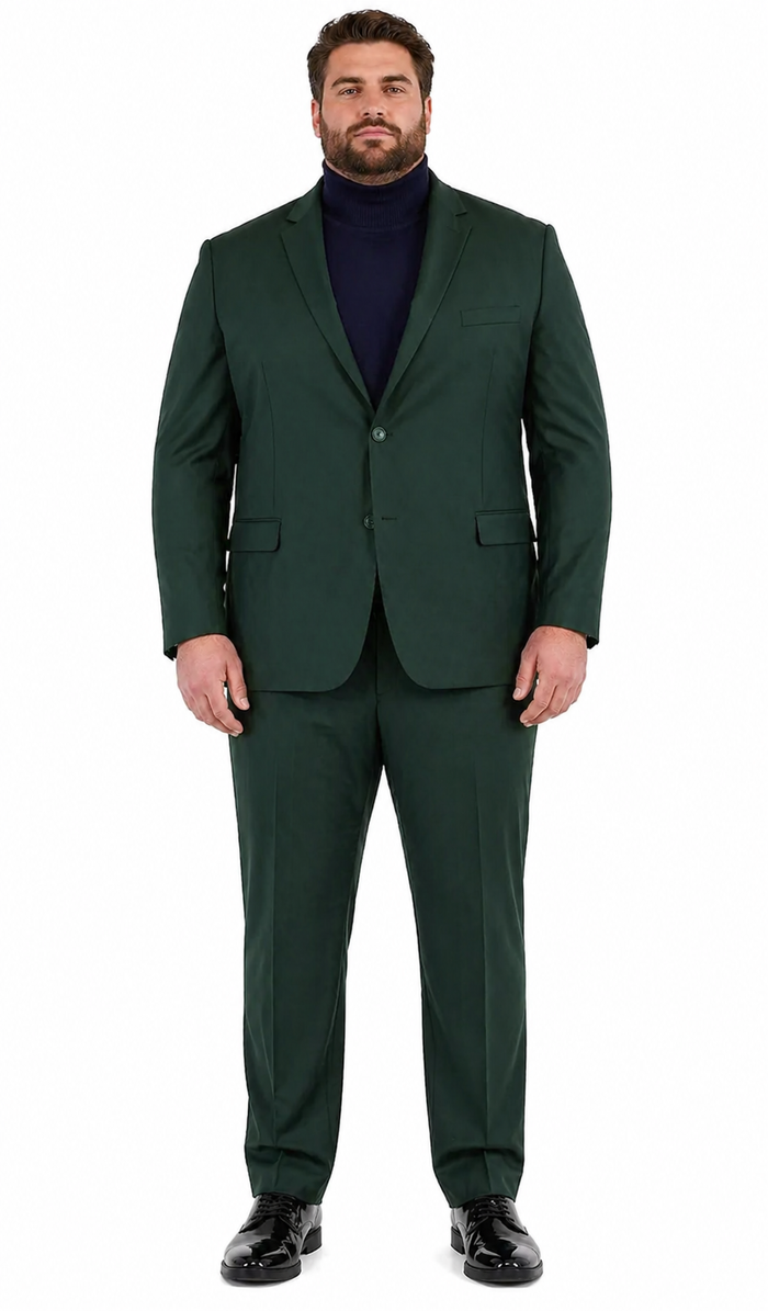 Oslo Hunter Green Slim Fit Notch Lapel 2 Piece Suit