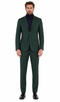 Oslo Hunter Green Slim Fit Notch Lapel 2 Piece Suit
