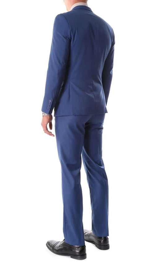 Oslo Indigo Blue Slim Fit Notch Lapel 2 Piece Suit