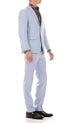 Oslo Sky Blue Slim Fit Notch Lapel 2 Piece Suit