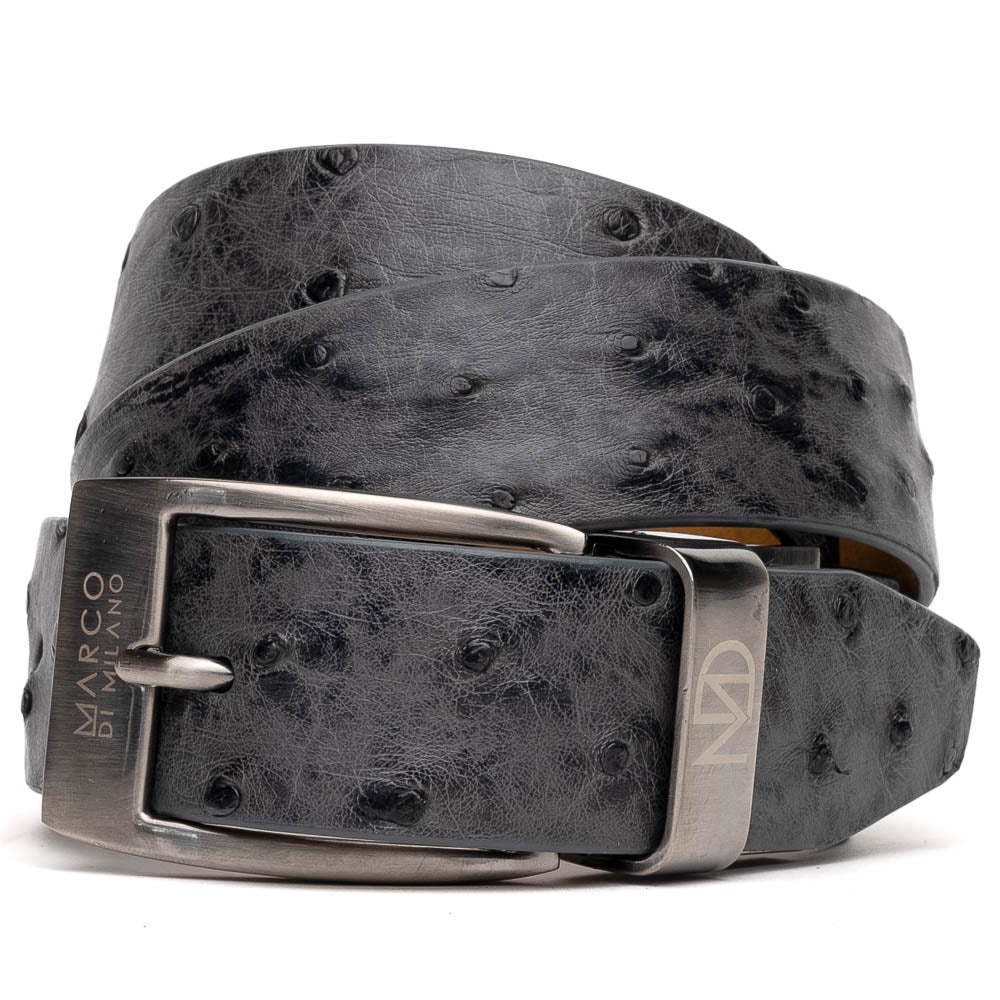 Marco Di Milano Domenico Belt Antique Gray Leather Shoe