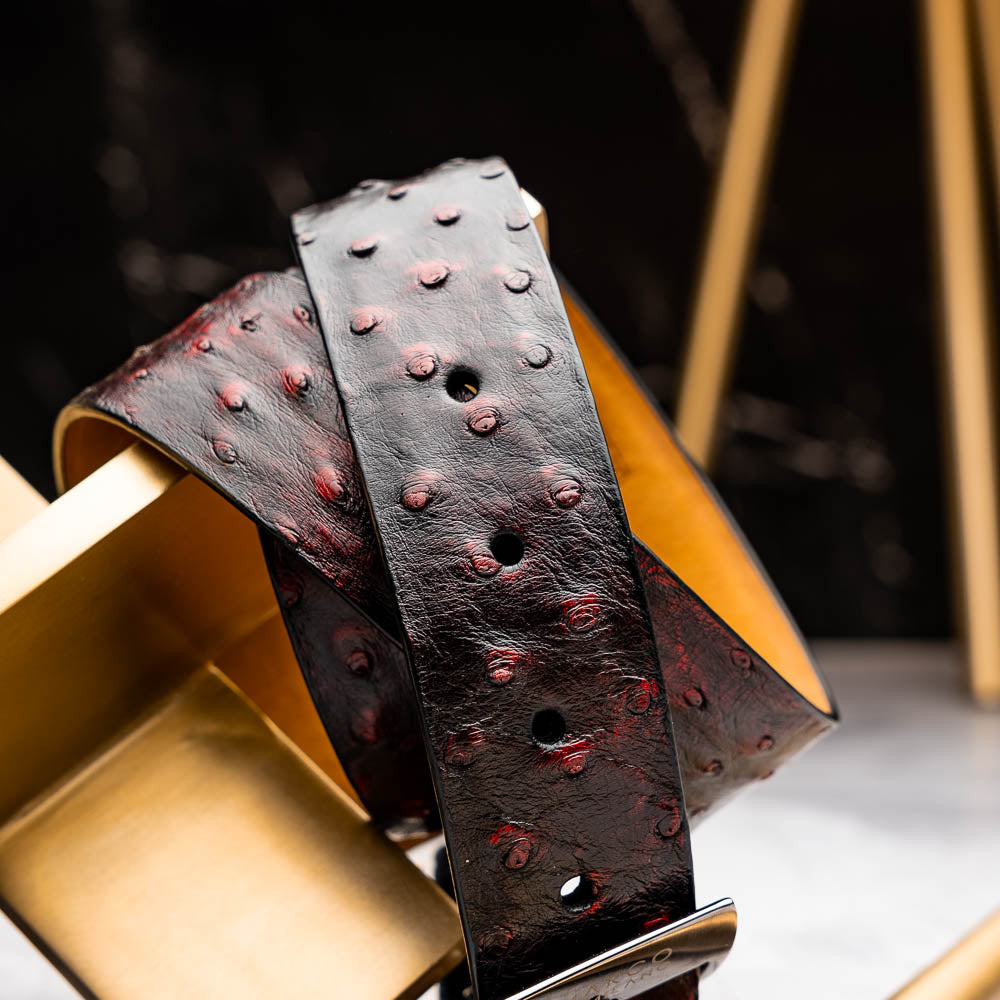 Marco Di Milano Domenico Belt Blackcherry Leather Shoes