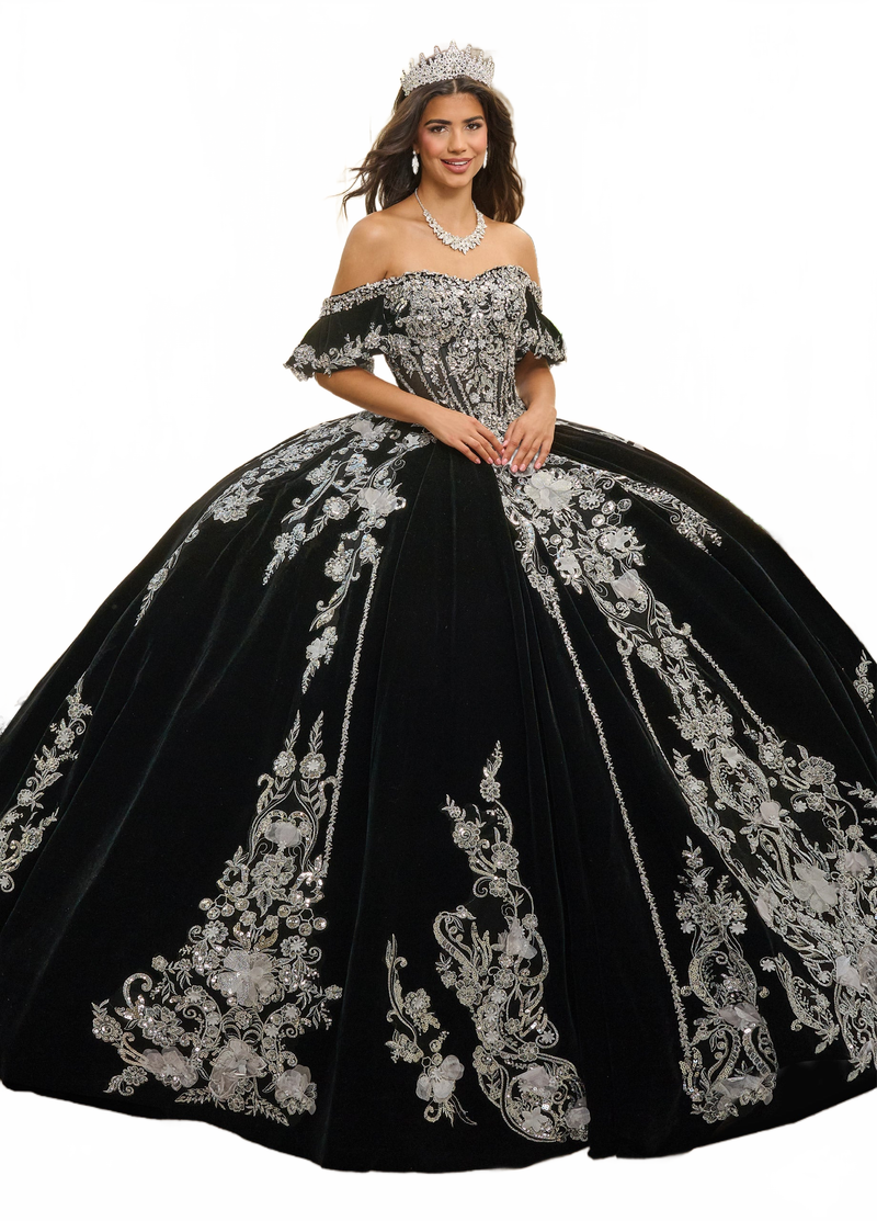 Rachel Allan RQ5011 Velvet Charro Quinceanera Dress