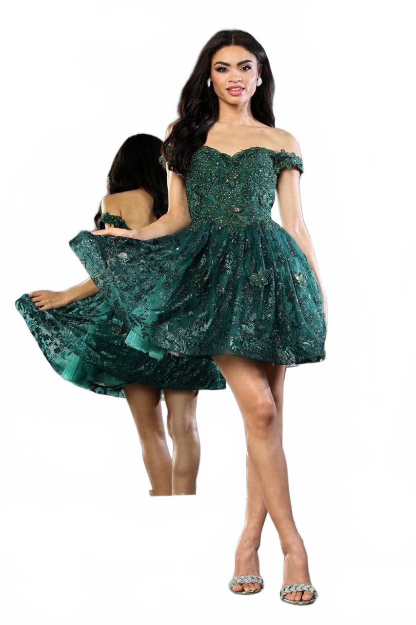 Dama Dresses for Quinceanera in Hunter Green Style MQ2012 Quince Outfit