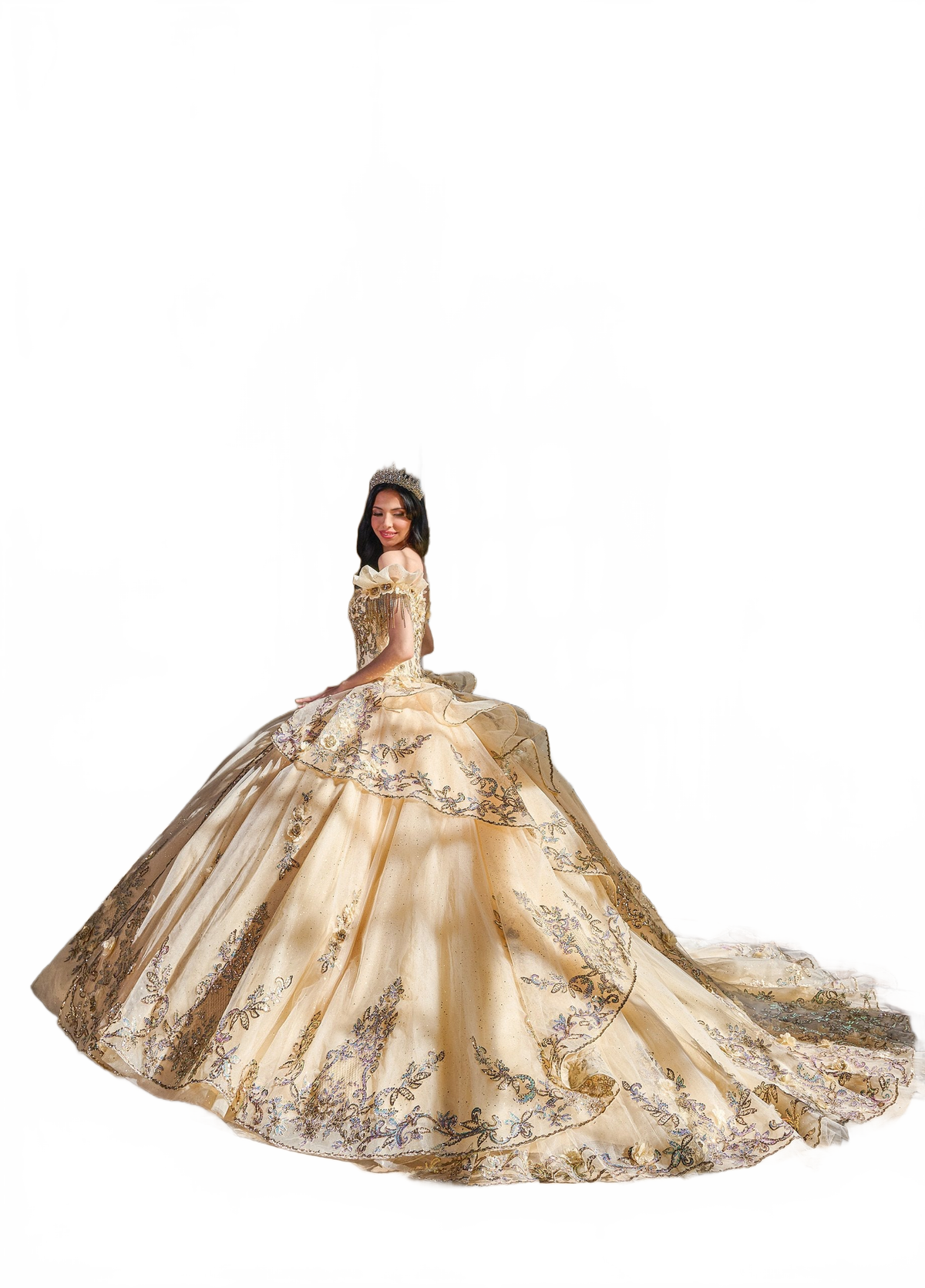Rachel Allan RQ3137 Off Shoulder Quinceanera Dress