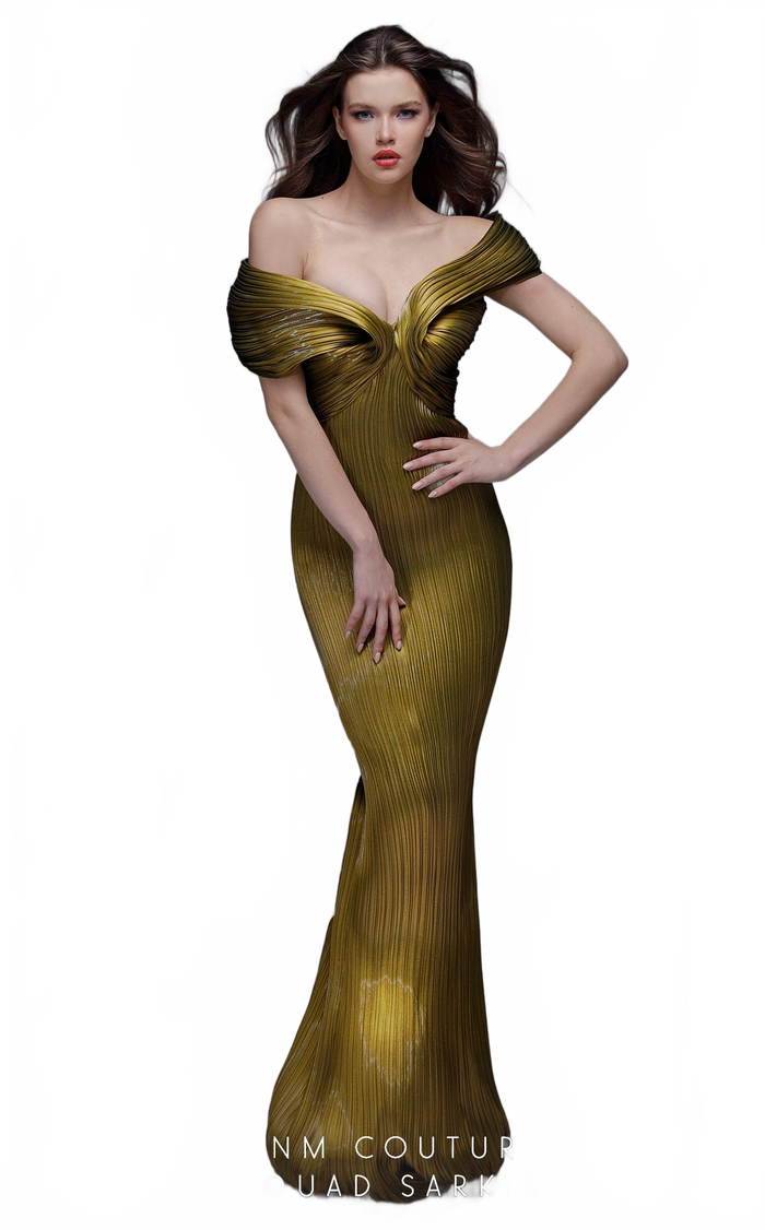 Fouad Sarkis 2729 Off-Shoulder Gown by MNM Couture