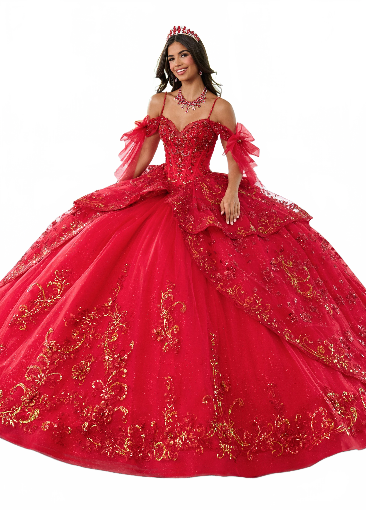 Rachel Allan RQ3147 Off Shoulder Bow Quinceanera Dress