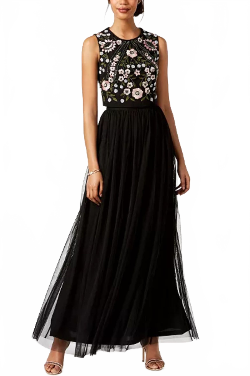 Adrianna Papell Two Piece Sequined Evening Dress