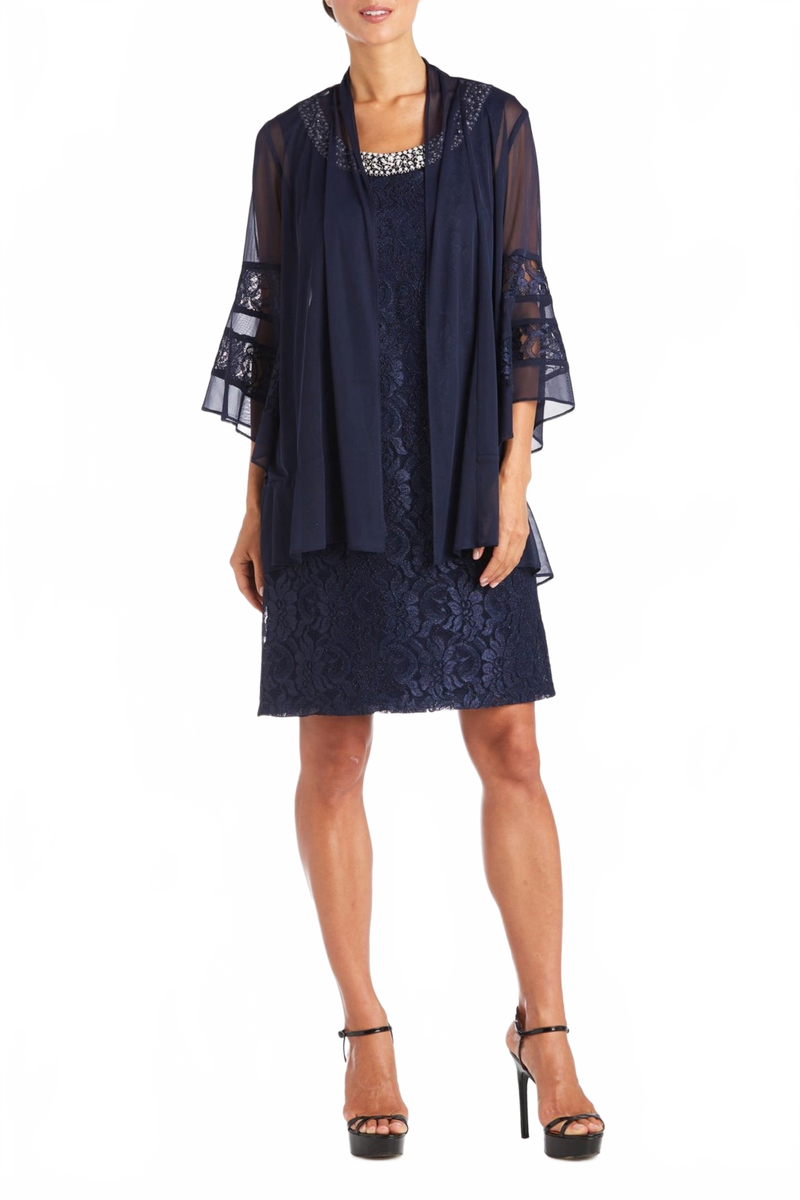 RM Richards Lace 2-Piece Evening Jacket Dress