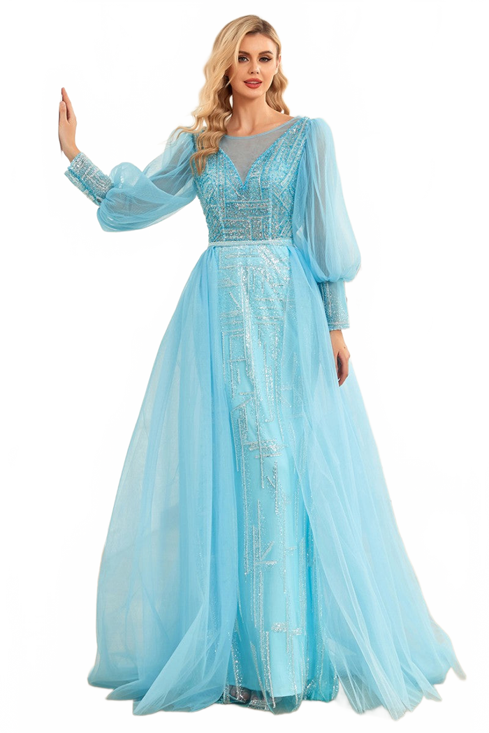 High Couture NR2276 Overskirt Long Formal A Line Evening Dress