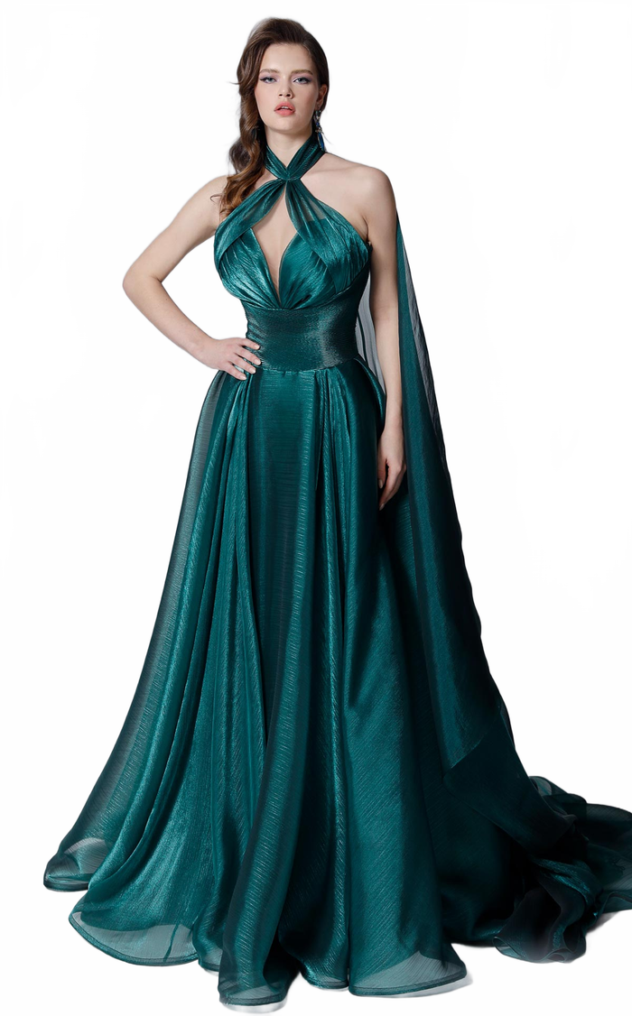 Elegant Burgundy Evening Gown by MNM Couture