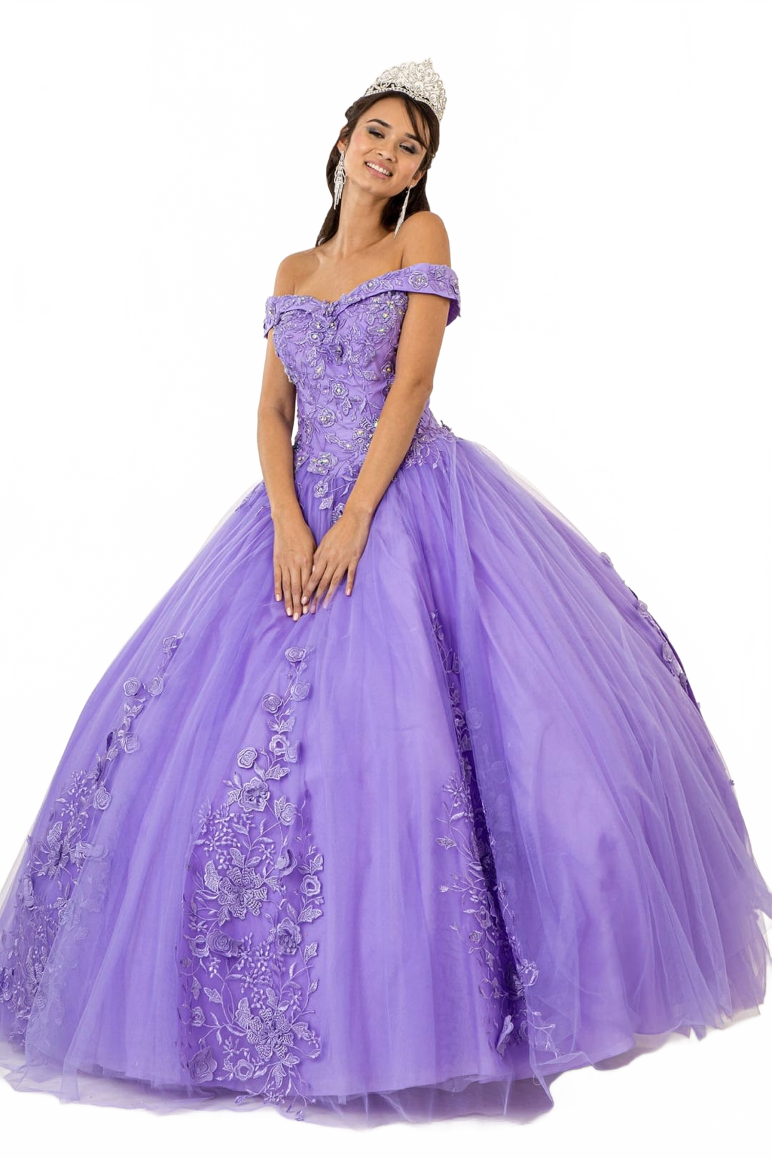 Lilac Ball Gown Dress by Elizabeth K GL2802