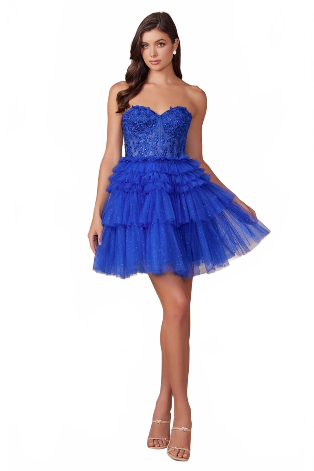 Dama Dresses for Quinceanera in Royal Blue Style JT918S Quince Outfit
