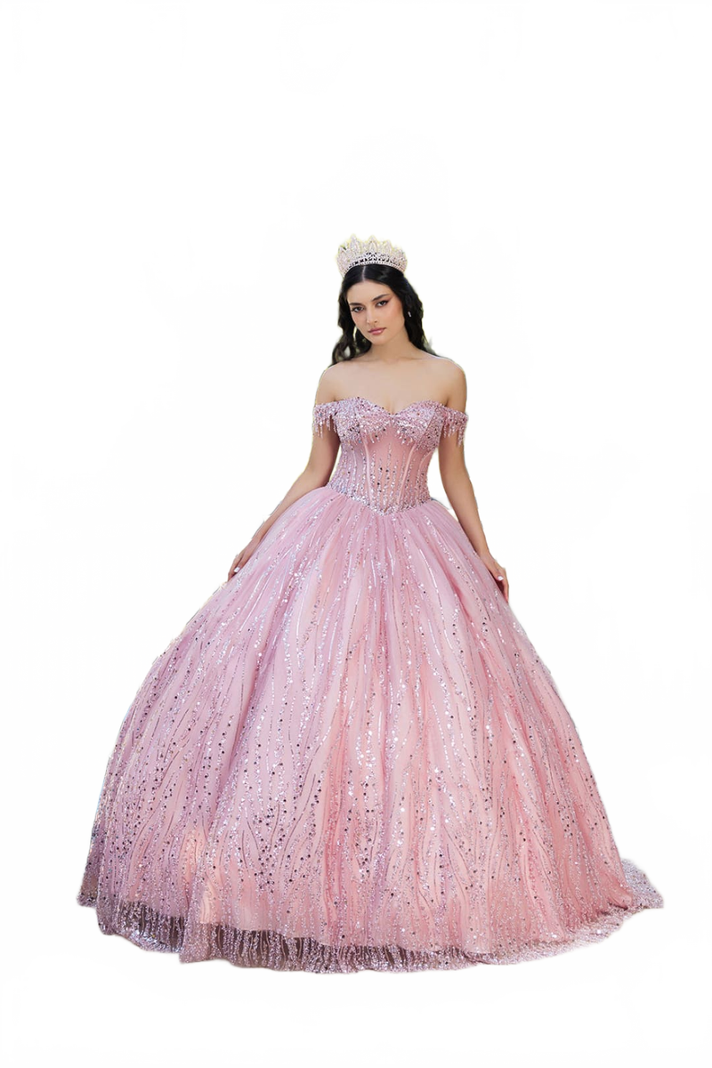 Quince Dress Sweetheart Sleeveless Sequin Ball Dance By Layla K LK264
