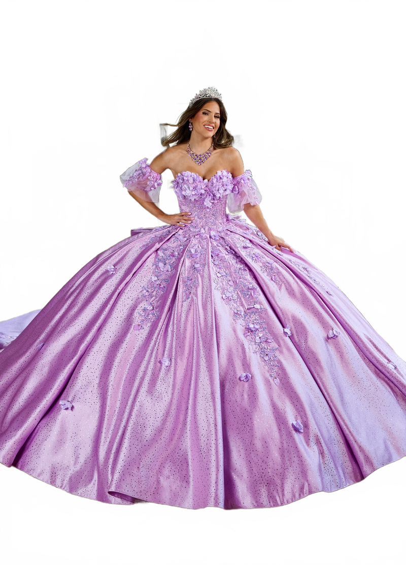 Rachel Allan RQ1157 3D Floral Sweetheart Quinceanera Dress