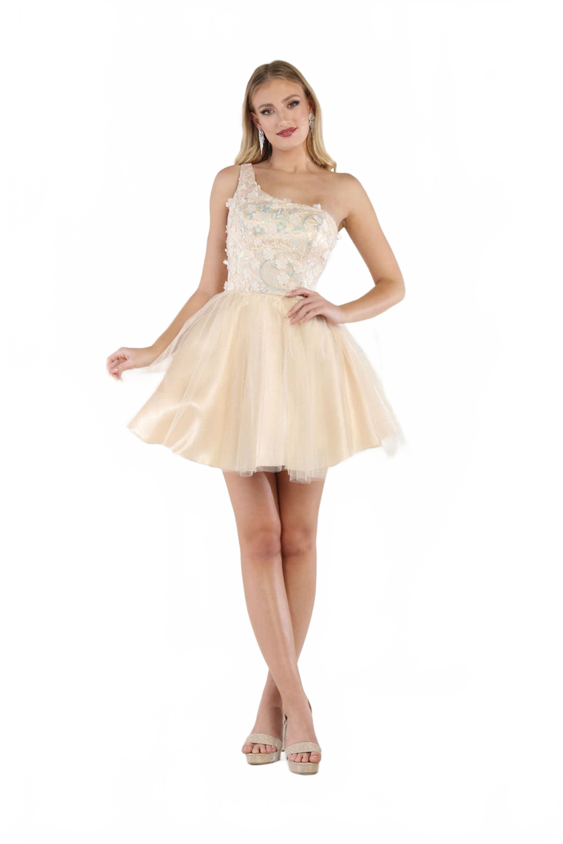 Dama Dresses for Quinceanera in Champagne Style MQ1937 Quince Outfit