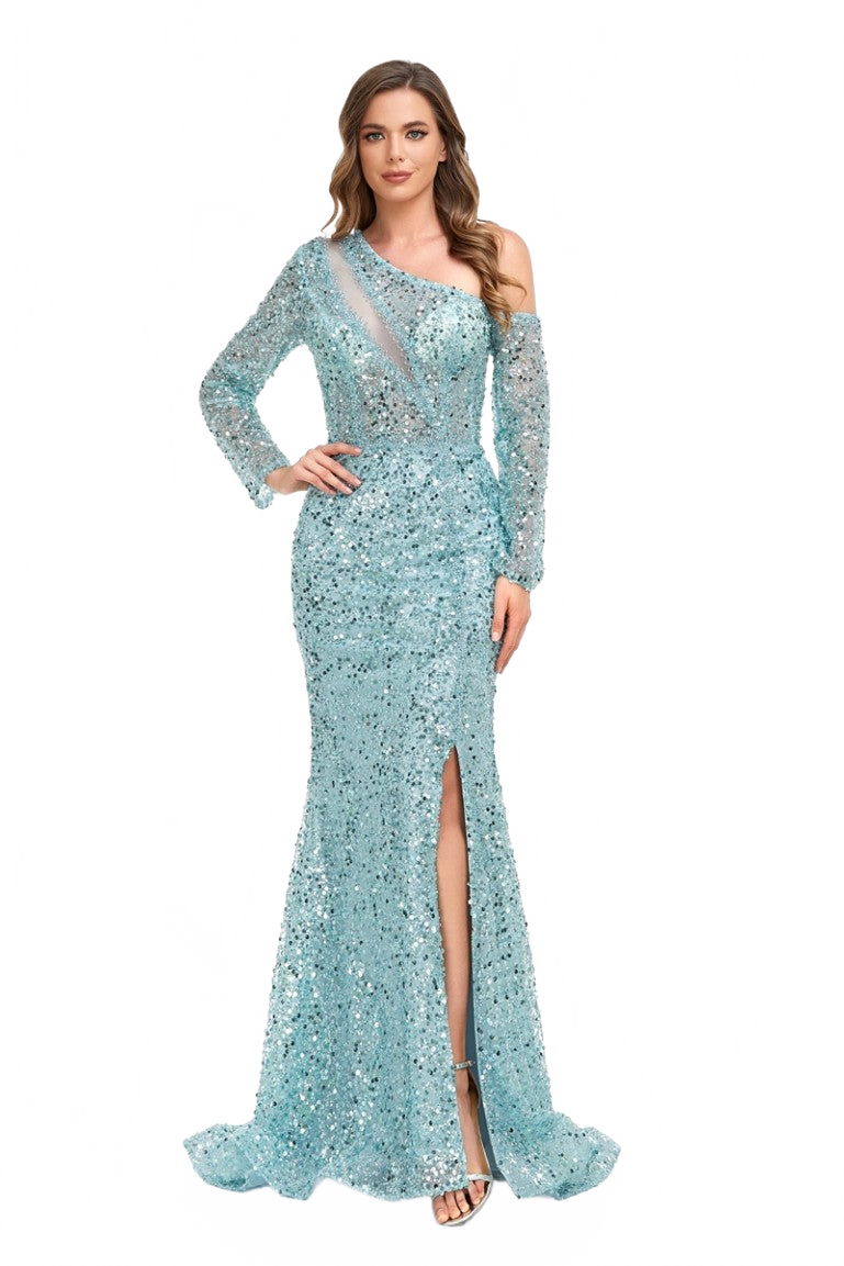 High Couture NR2278 Long Formal Sequin Evening Dress
