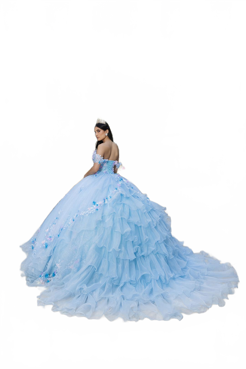 Quinceanera Gown Off Shoulder Ruffled Prom Dress By Layla K LK247