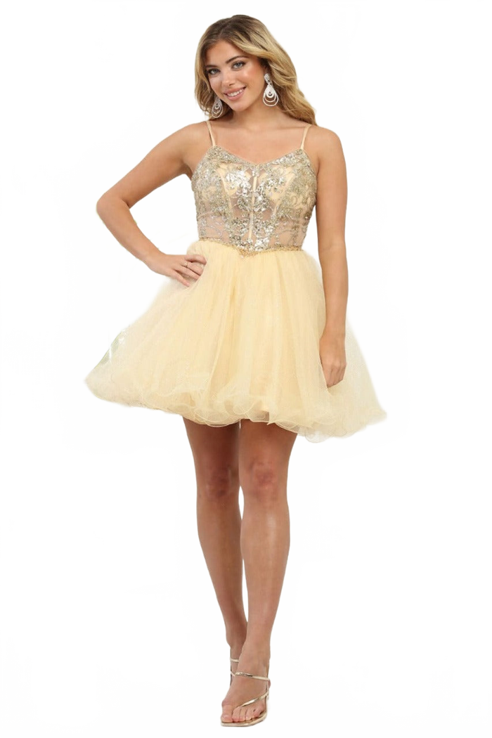 Dama Dresses for Quinceanera in Champagne Style MQ2082 Quince Outfit