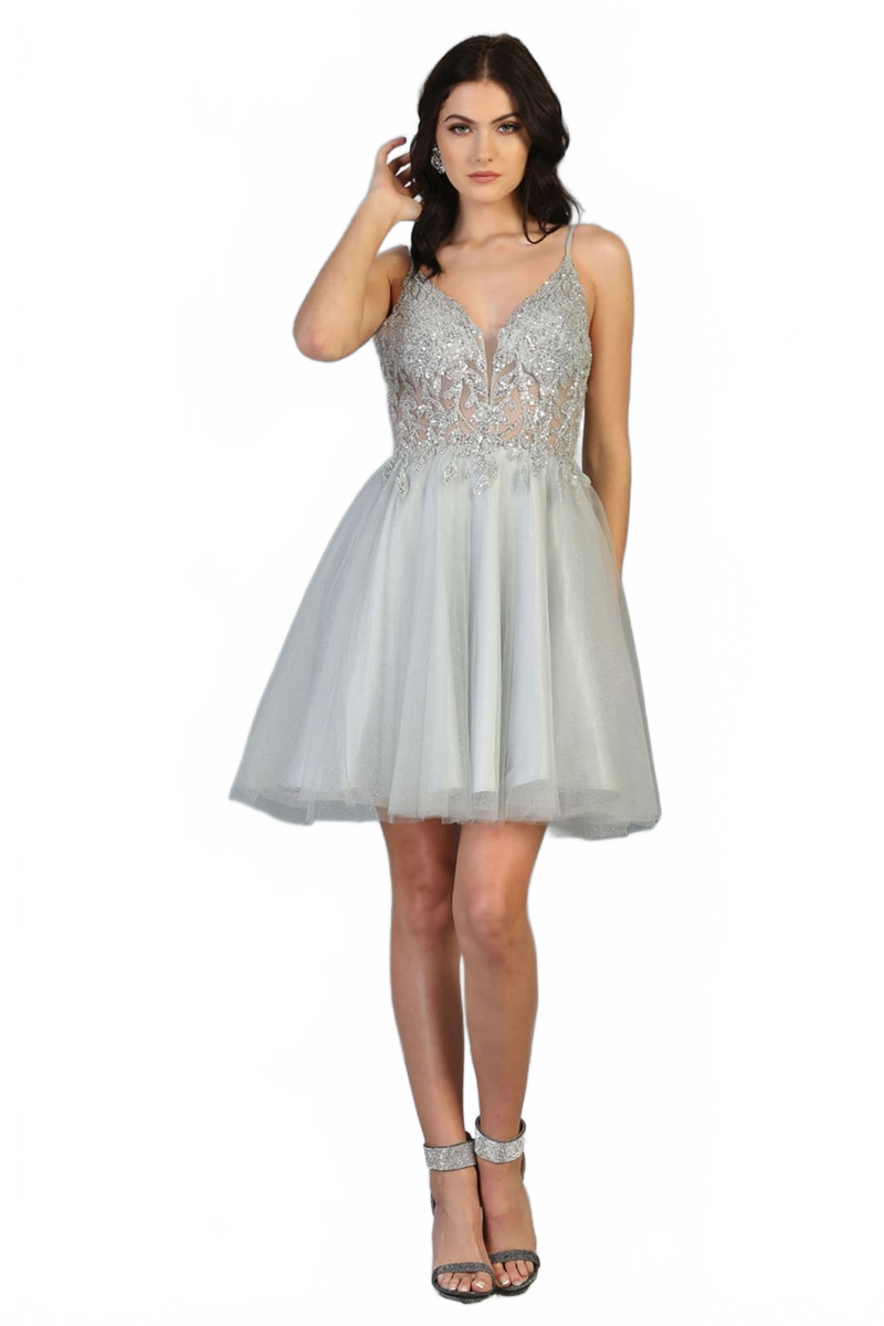 Dama Dresses for Quinceanera in Silver Style MQ1813 Quince Outfit