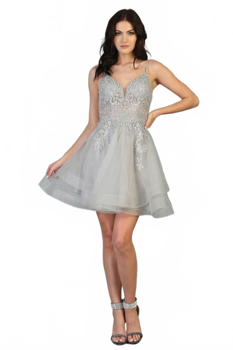 Dama Dresses for Quinceanera in Silver Style MQ1816 Quince Outfit