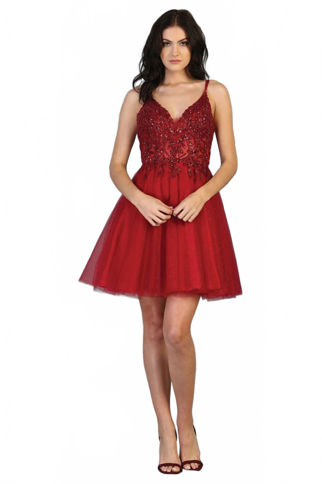 Dama Dresses for Quinceanera in Burgundy Style MQ1813 Quince Outfit