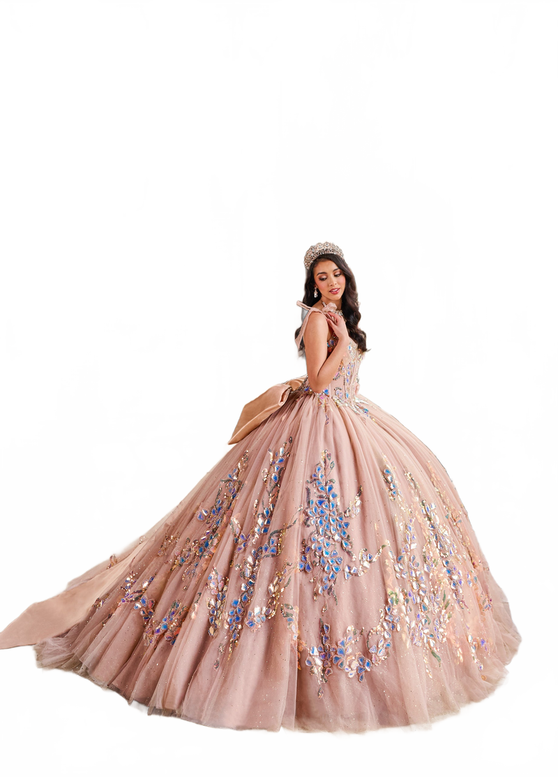 Rachel Allan RQ2203 Sleeveless Bow Quinceanera Dress