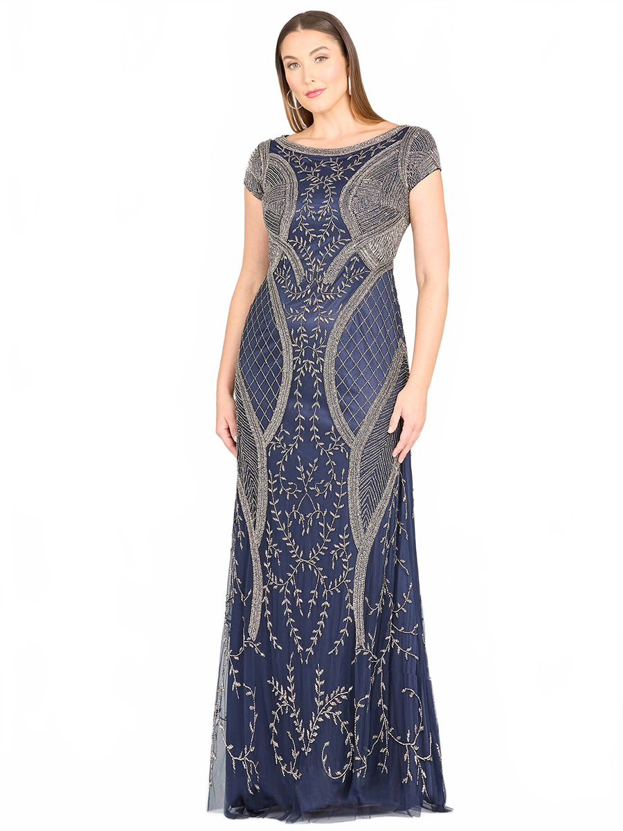 Lara 33609 - Cap Sleeve Modestly Covered Dress