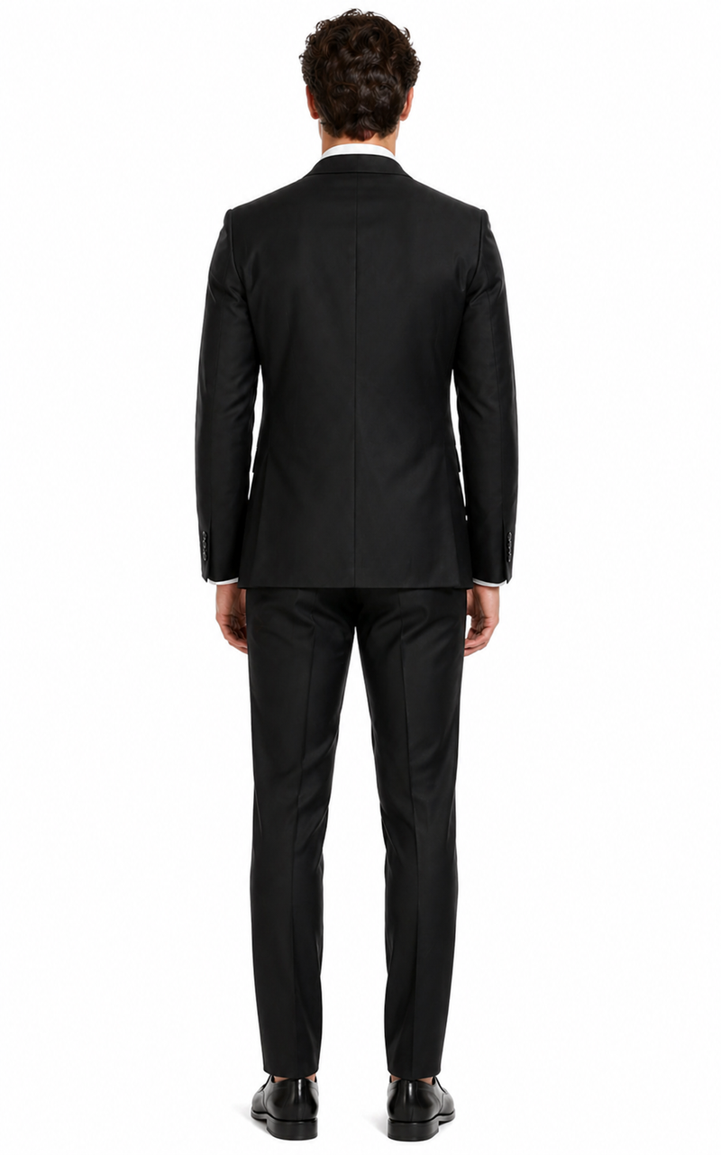 Oxford Black Sharkskin Slim Fit Suit