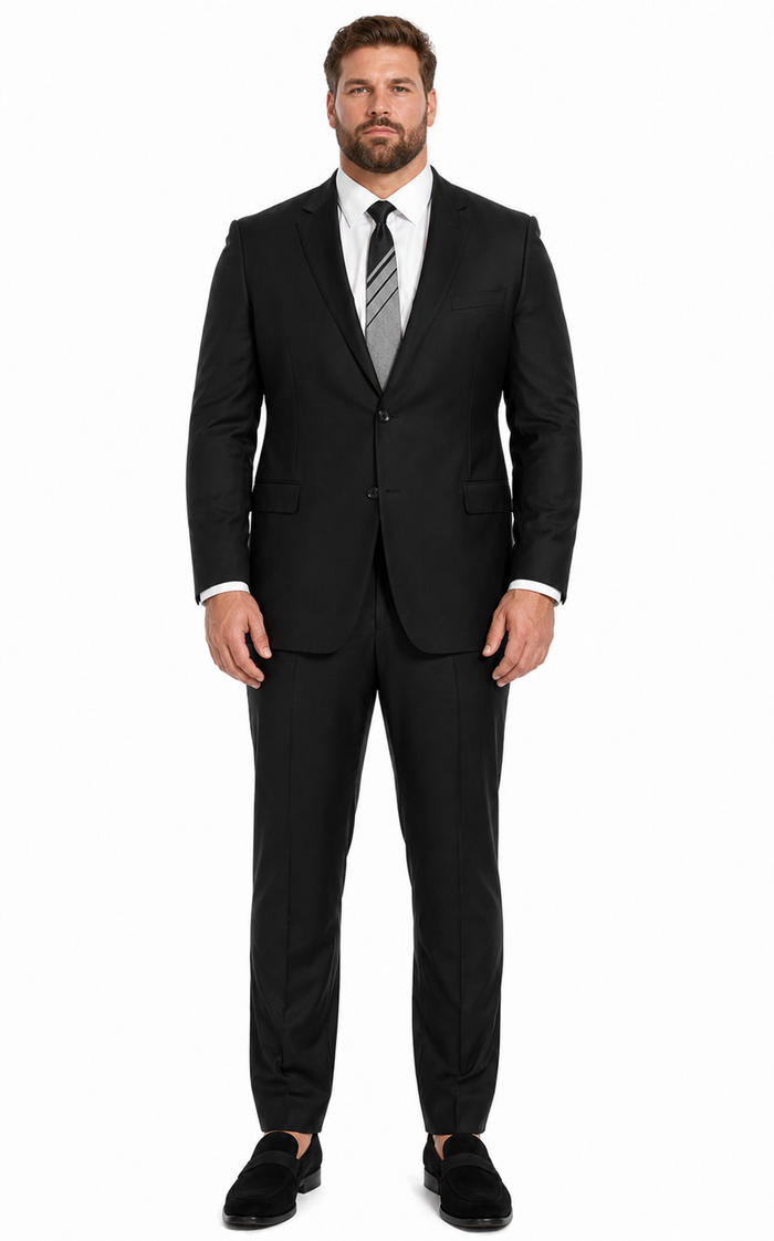 Oxford Black Sharkskin Slim Fit Suit