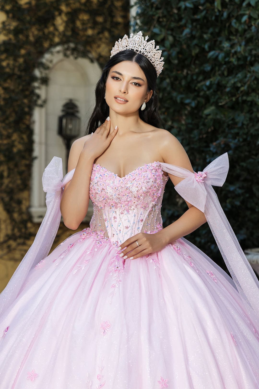 Pageant Dress Sweetheart Cape Sleeves Ball Gown By Layla K LK263