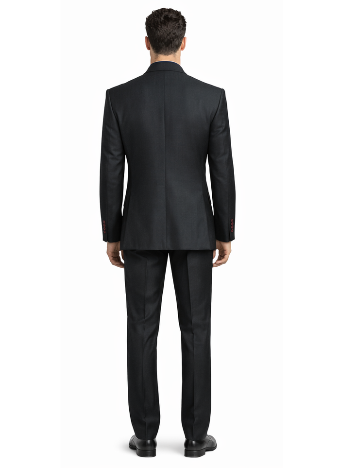 Paisley Suits - Wedding Tuxedo - Groom Red ~ Black Suit + Matching Bowtie