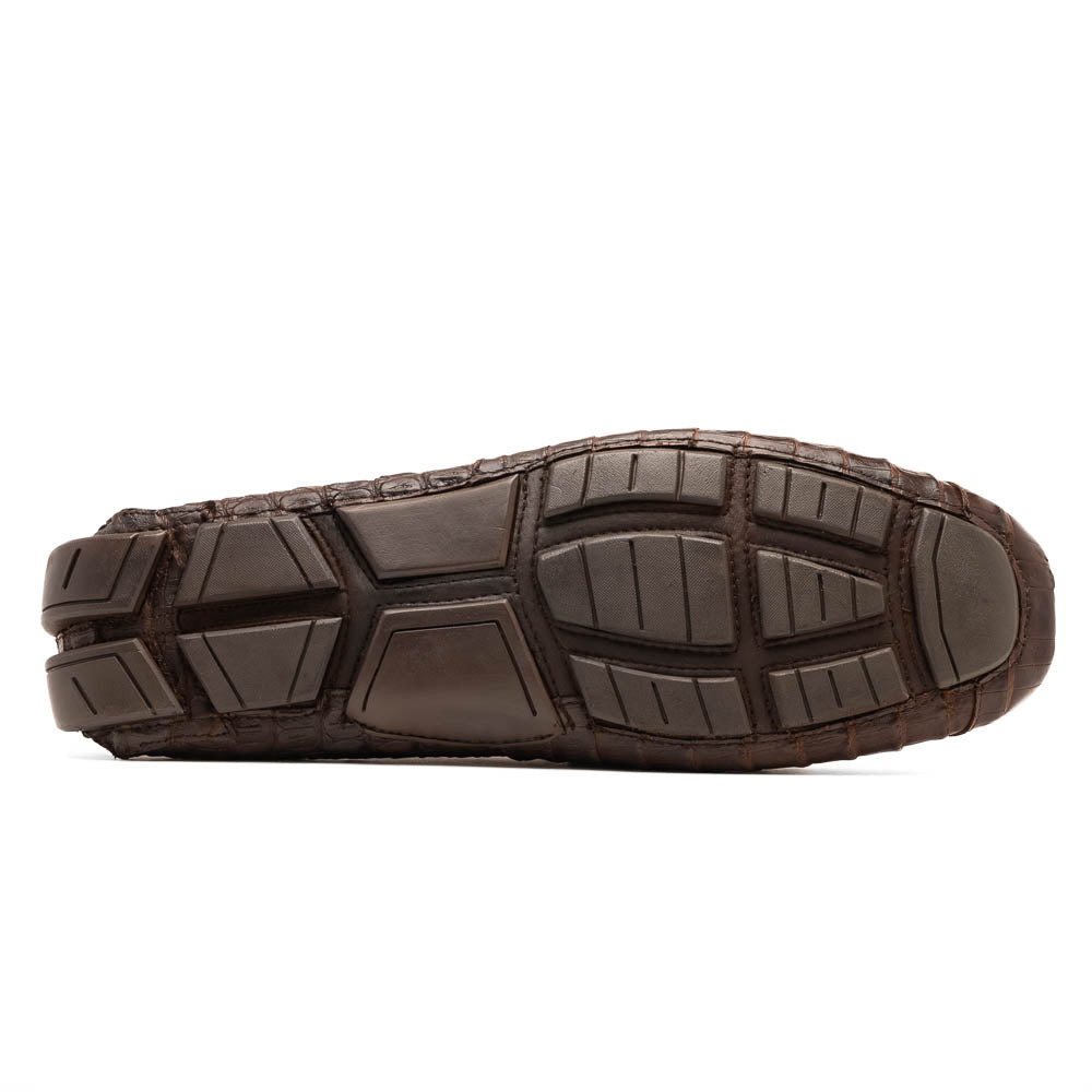 Marco Di Milano Parma Caiman Belly Bit Drivers Brown