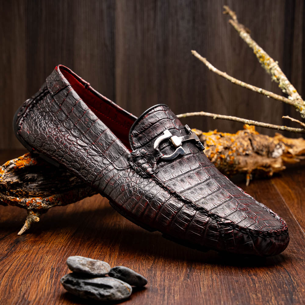 Marco Di Milano Parma Black Cherry Leather Oxfords