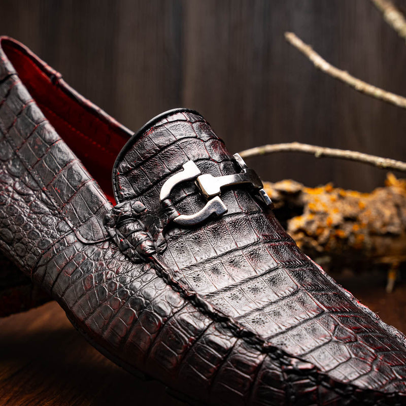 Marco Di Milano Parma Black Cherry Leather Oxfords