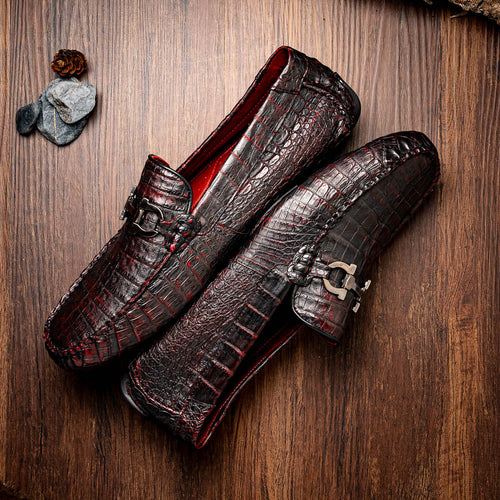Marco Di Milano Parma Black Cherry Leather Oxfords