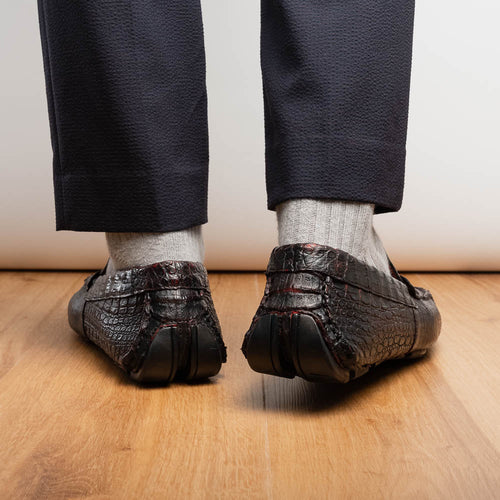 Marco Di Milano Parma Black Cherry Leather Oxfords