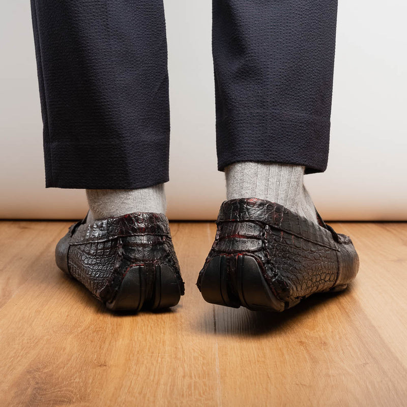 Marco Di Milano Parma Black Cherry Leather Oxfords