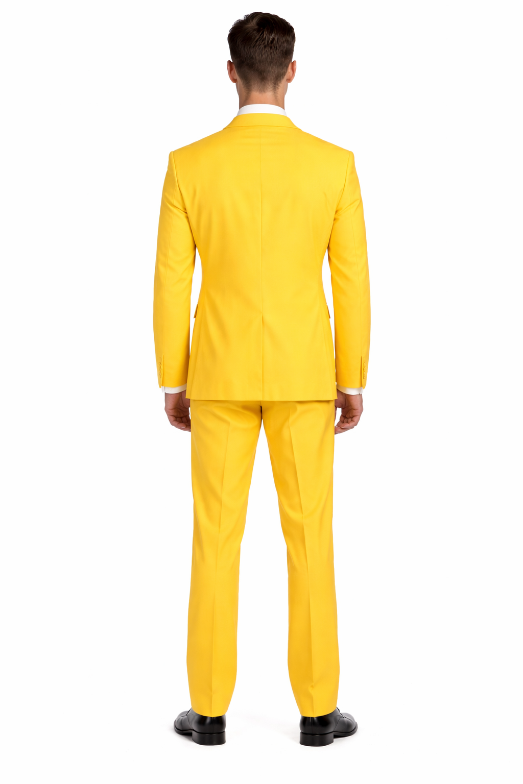 Paul Lorenzo Mens Yellow Slim Fit 2 Piece Suit