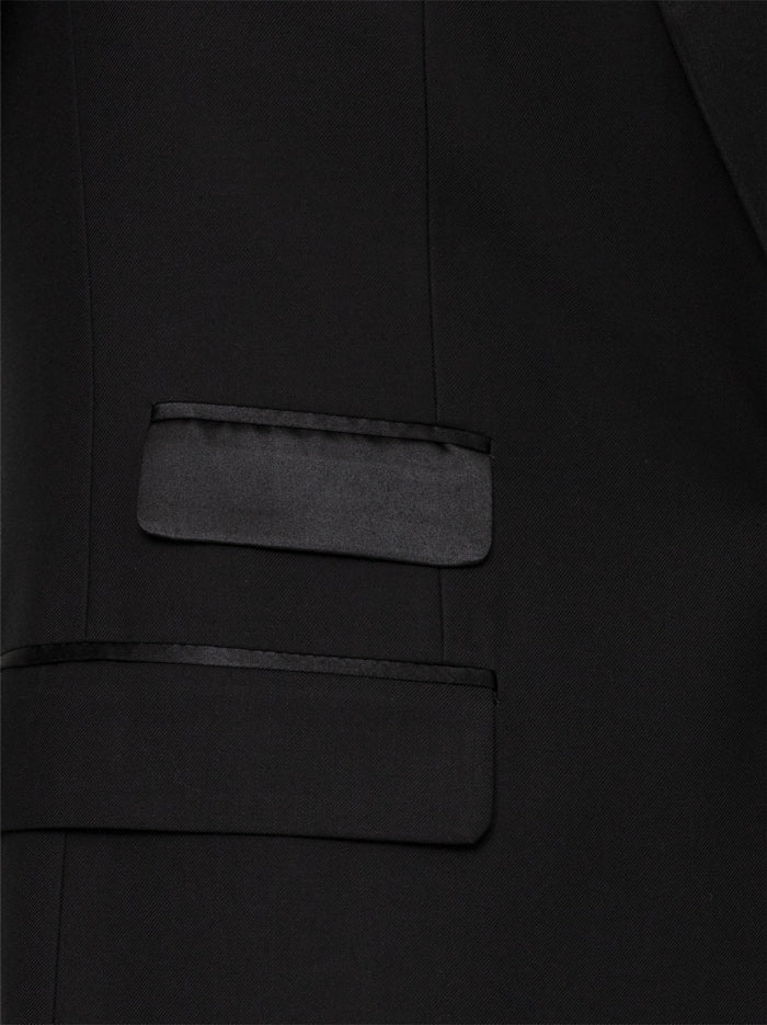 Black Peak Lapel Ticket Pocket Tuxedo