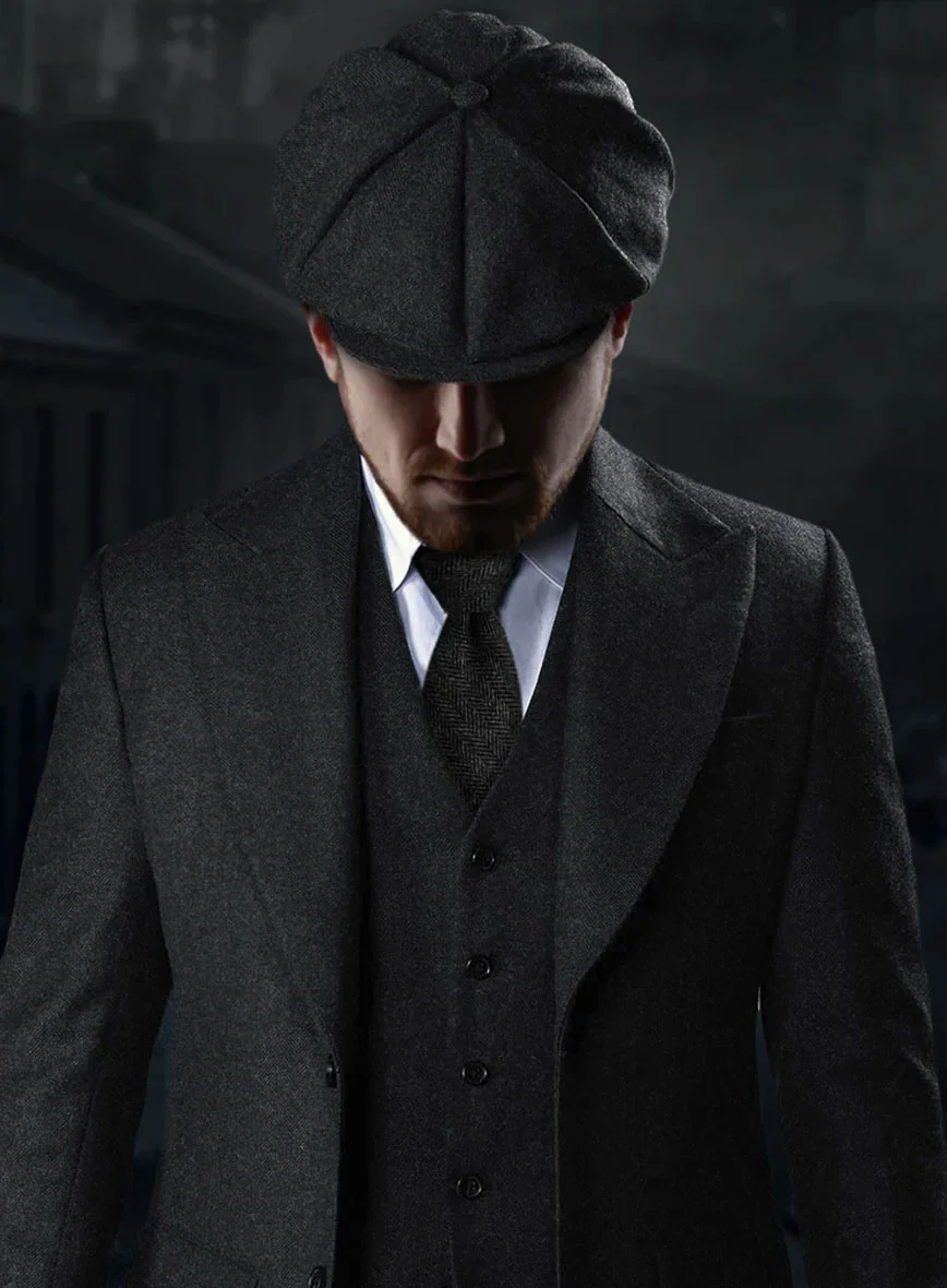 Mens Great Gatsby Outfit - 1920s Gangster Outfit Look in Charcoal