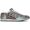 Zelli Peri Python Embossed Calfskin Sneakers in Marine Blue
