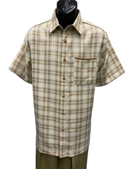 Mens 2 Piece Walking Suit - Textured Plaid