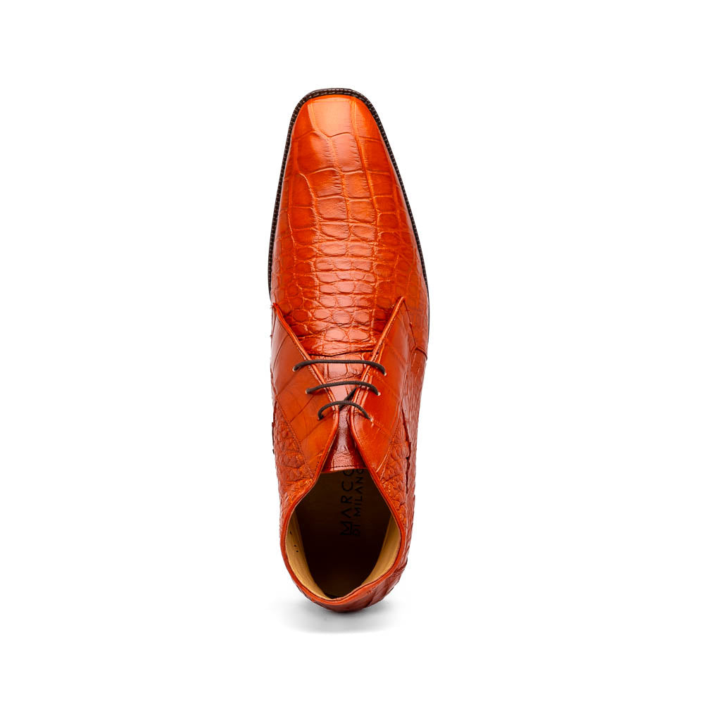 Marco Di Milano Pietro Alligator Honey Chukka Boots 