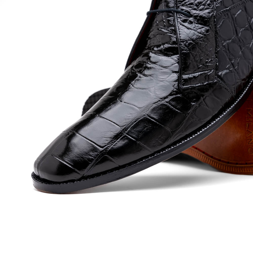Marco Di Milano Pietro Alligator Black Chukka Boots