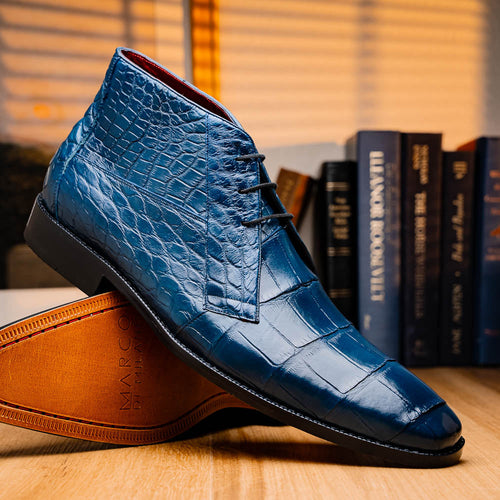 Marco_Di_Milano Pietro: Blue Jeans Italian Leather Shoe