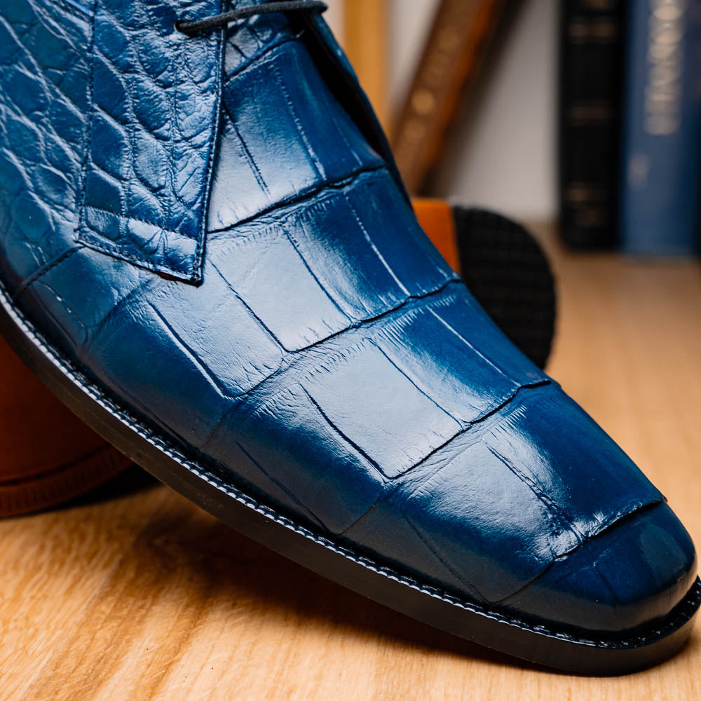 Marco_Di_Milano Pietro: Blue Jeans Italian Leather Shoe