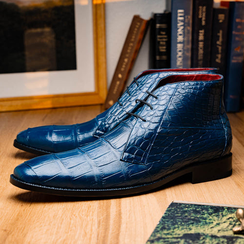 Marco_Di_Milano Pietro: Blue Jeans Italian Leather Shoe